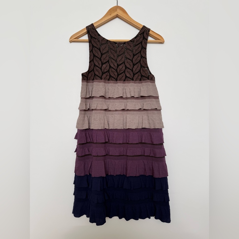 Elegant Multicolor Ruffle Layered Dress - Picture 5 of 8